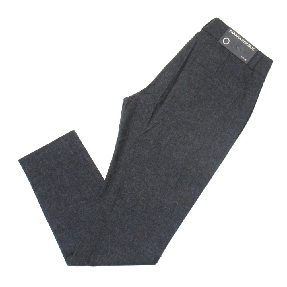 NWT Banana Republic Sloan Skinny in Gray Brushed Bi-Stretch Slim Ankle Pants 0